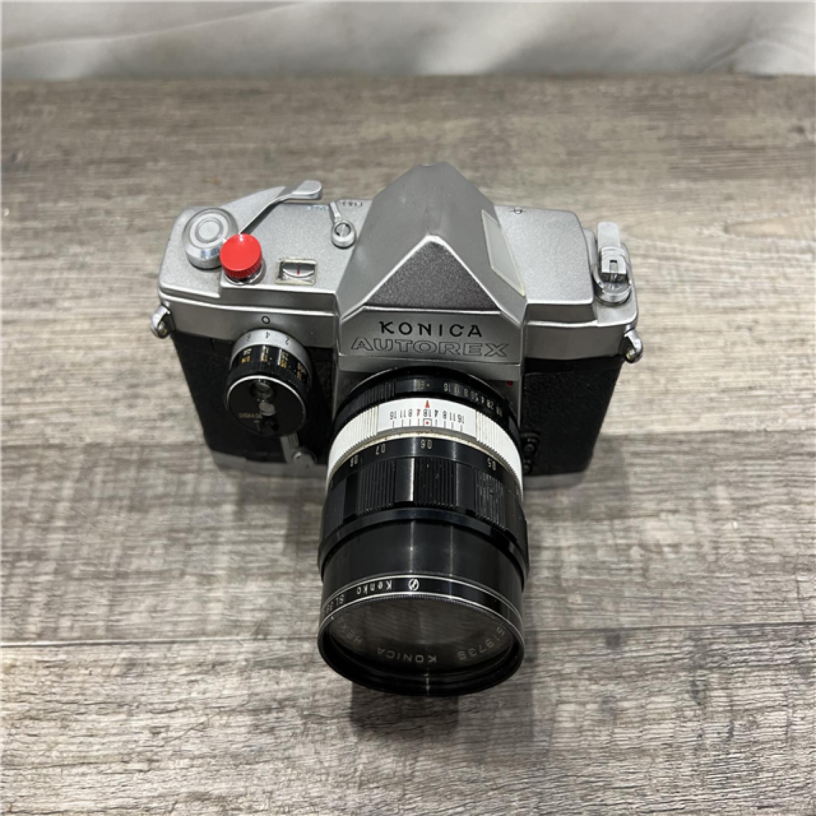 AS-IS Konica Autorex Full & Half Frame Film Camera + 52mm f1.8 Lens From JAPAN