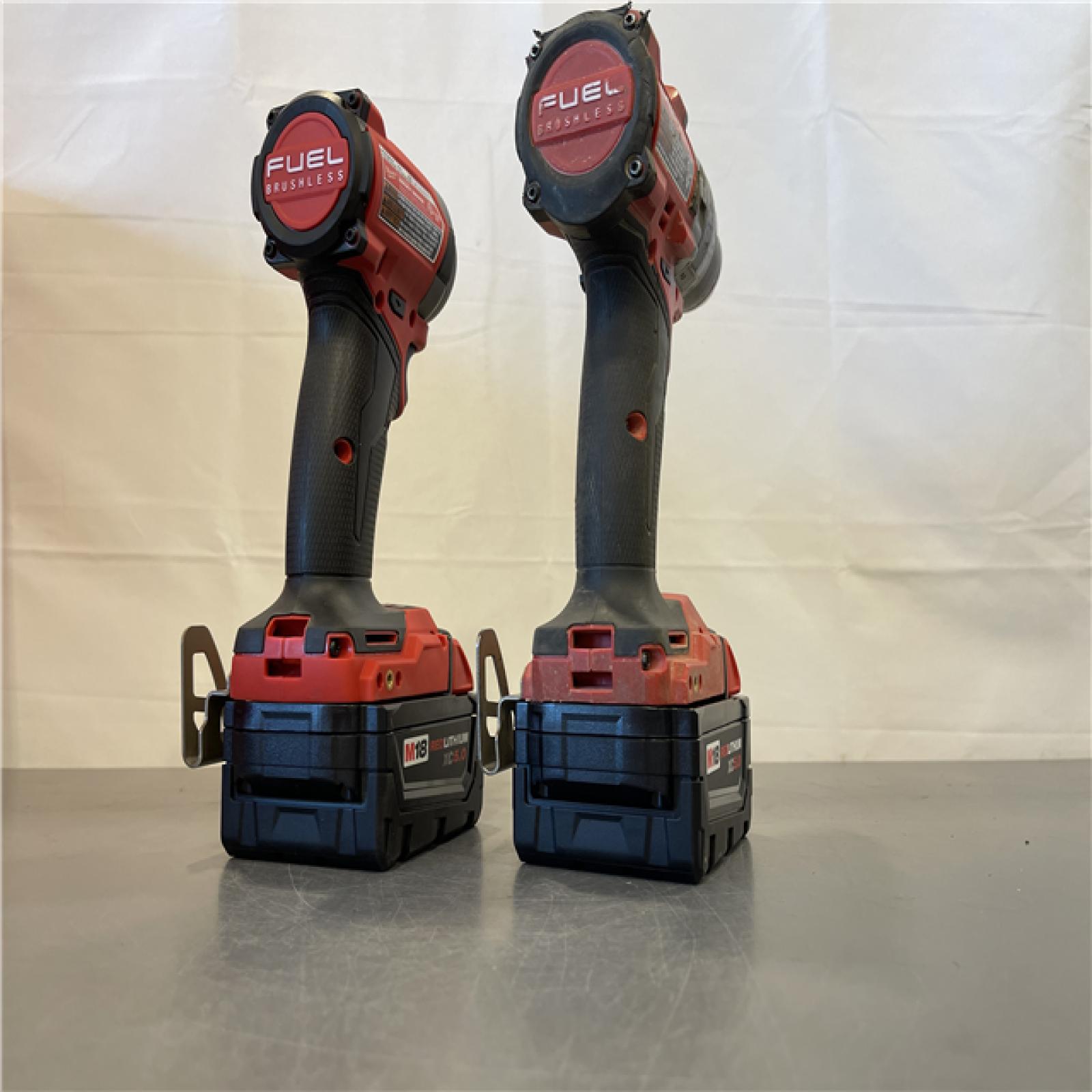 AS-IS - MILWAUKEE FUEL 18V Lithium-Ion Brushless Cordless Hammer Drill and Impact Driver Combo Kit