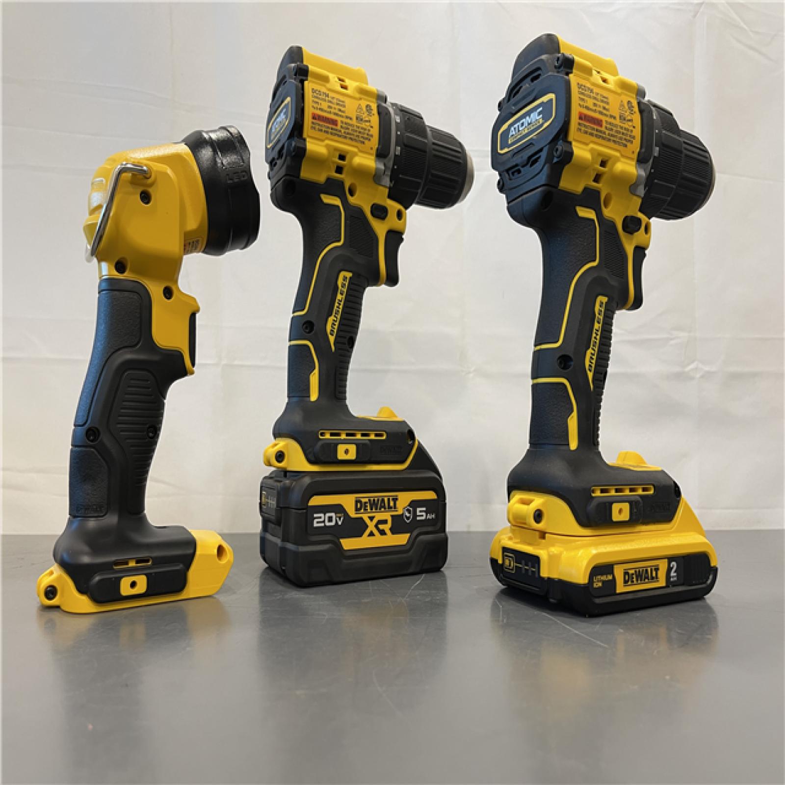 AS-IS - DEWALT 20-Volt MAX Lithium-Ion Cordless 7-Tool Combo Kit with 2.0 Ah Battery, 5.0 Ah Battery and Charger
