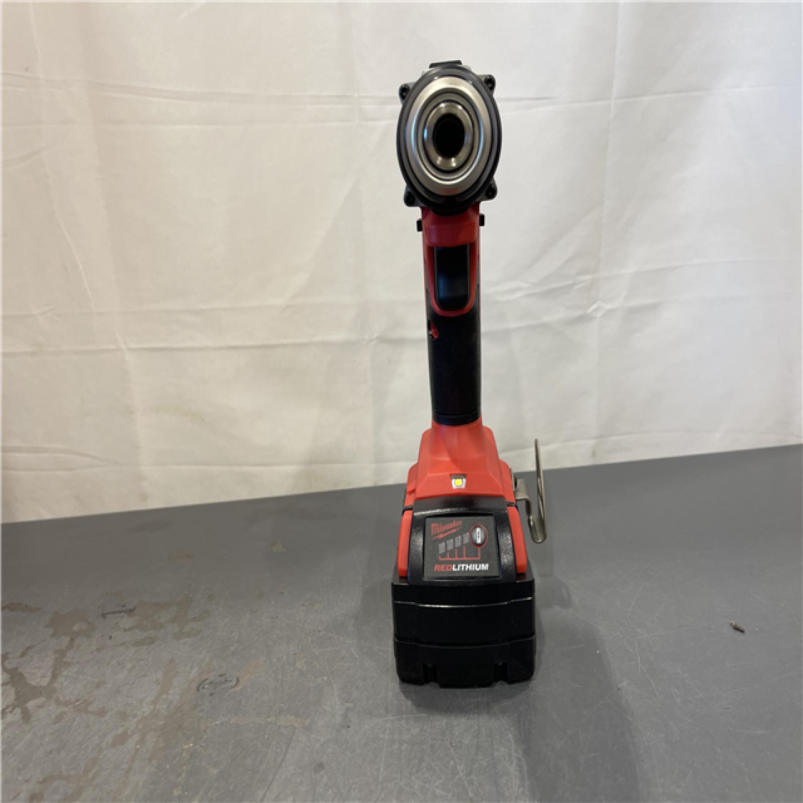 AS-IS - Milwaukee  M18 18V Lithium-Ion Brushless Cordless 1/2 in. Compact Drill/Driver Kit