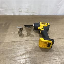 AS-IS DEWALT 20V MAX Cordless Compact Heat Gun with Flat and Hook Nozzle Attachments