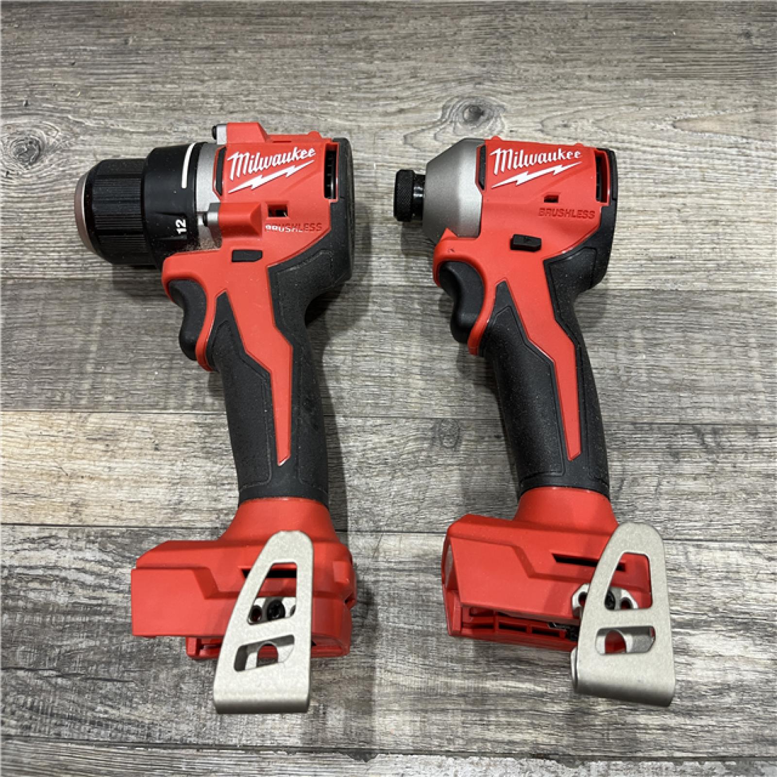 AS-IS Milwaukee 18V Lithium-Ion Brushless Cordless Compact Drill/Impact Combo Kit