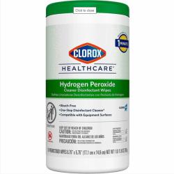 DALLAS LOCATION- NEW! Clorox Healthcare Hydrogen Peroxide Cleaner Disinfectant Wipes PALLET (270 UNITS)