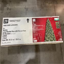 NEW! - Home Accents Holiday 9 ft. Pre-Lit LED Wesley Pine Artificial Christmas Tree