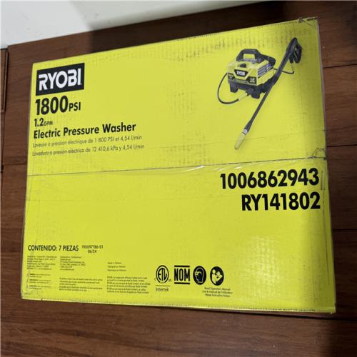 California NEW Ryobi 1800 PSI 1.2 GPM Electric Pressure Washer