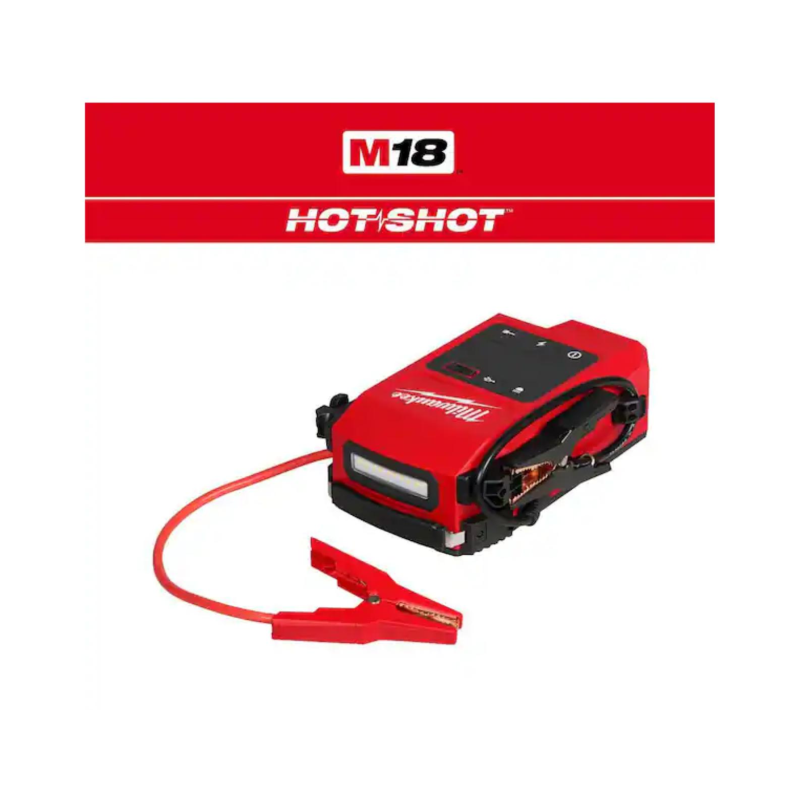 NEW! - Milwaukee M18 18V Lithium-Ion Cordless 2000 Peak Amp HOTSHOT Jump Starter (Tool-Only)