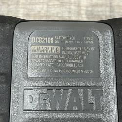 AS-IS DEWALT 20V XR Lithium-Ion Starter Pack with 8.0 Ah and 4.0 Ah Battery Packs and Charger