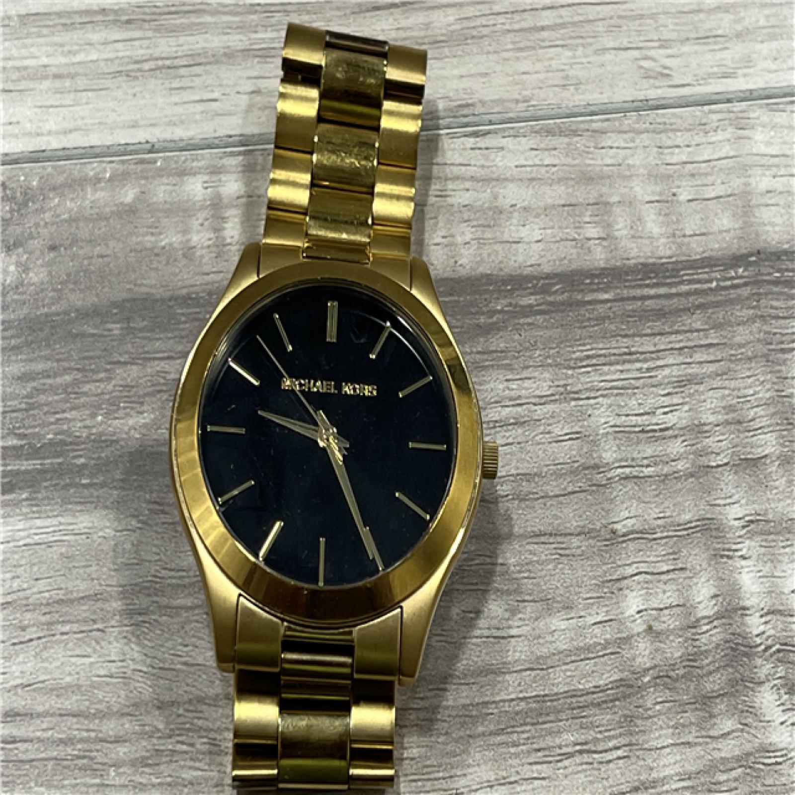 AS-IS Michael Kors Unisex Slim Runway Ion-Plated Stainless Steel Bracelet Watch 44mm