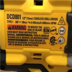 AS-IS DEWALT 20V XR Lithium-Ion Cordless Brushless 1/2 in. Drill/Driver Kit