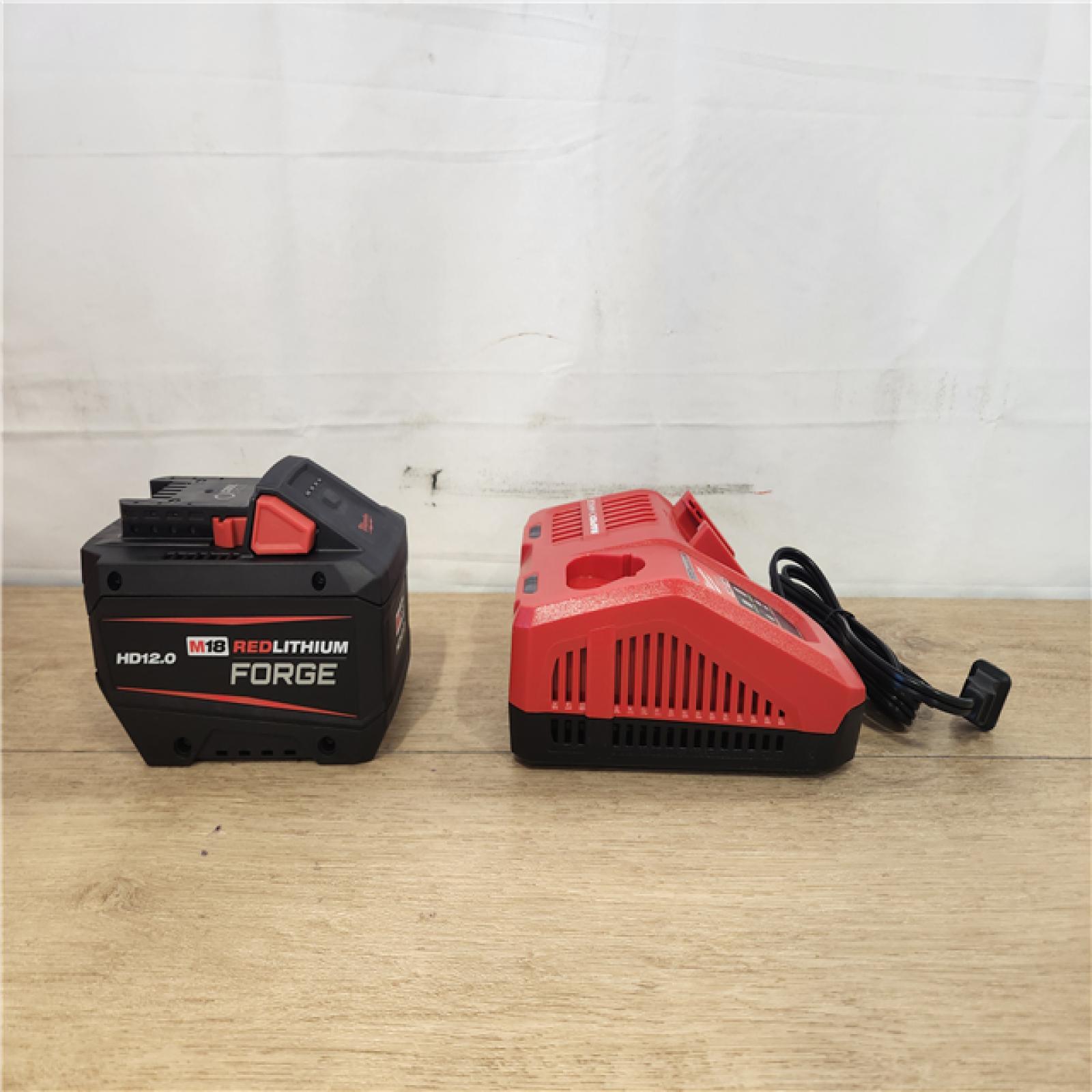 AS-IS- Milwaukee 18-Volt Lithium-Ion REDLITHIUM FORGE Starter Kit with 12. 0Ah Battery and Charger