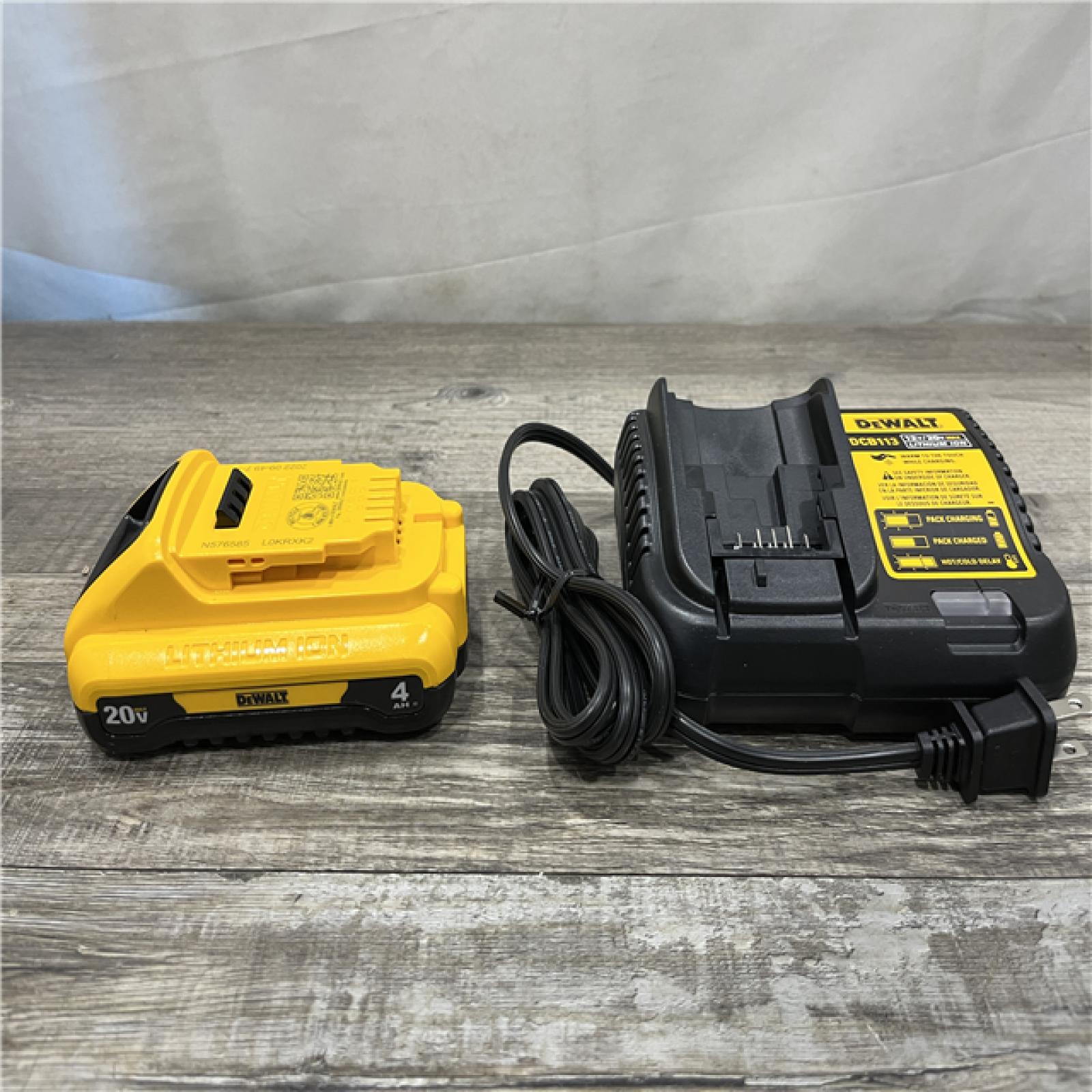 AS-IS DEWALT 20-Volt MAX Lithium-Ion 4.0Ah Battery with 12-Volt to 20-Volt MAX Charger