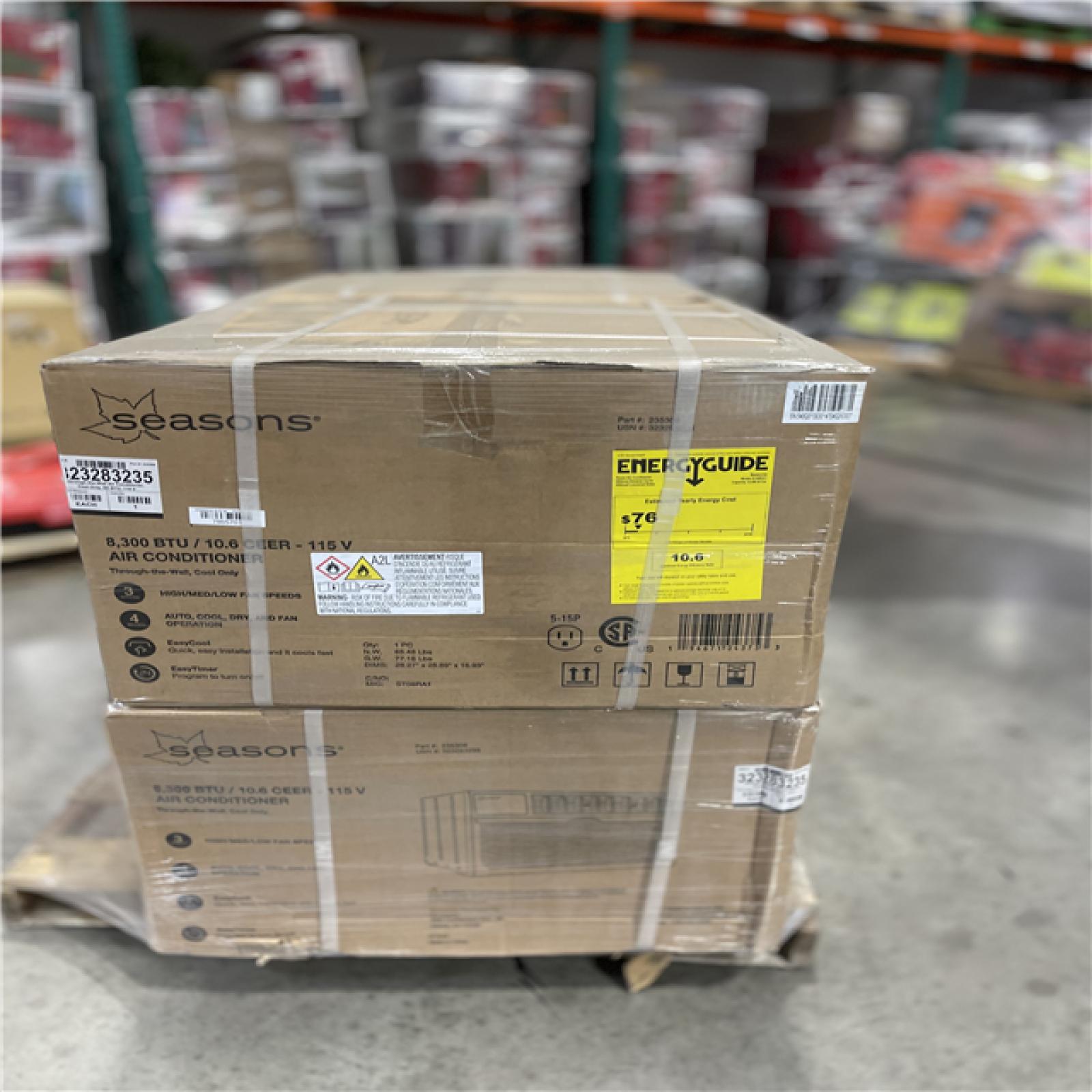 DALLAS LOCATION- NEW!- Seasons 8 000 BTU 115 V Through-The-Wall Cool-Only Air Conditioner (4 UNITS)