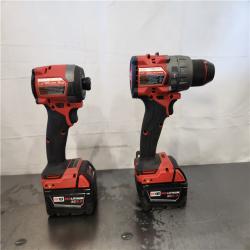 AS-IS- Milwaukee FUEL 18V Lithium-Ion Brushless Cordless Hammer Drill and Impact Driver Combo Kit