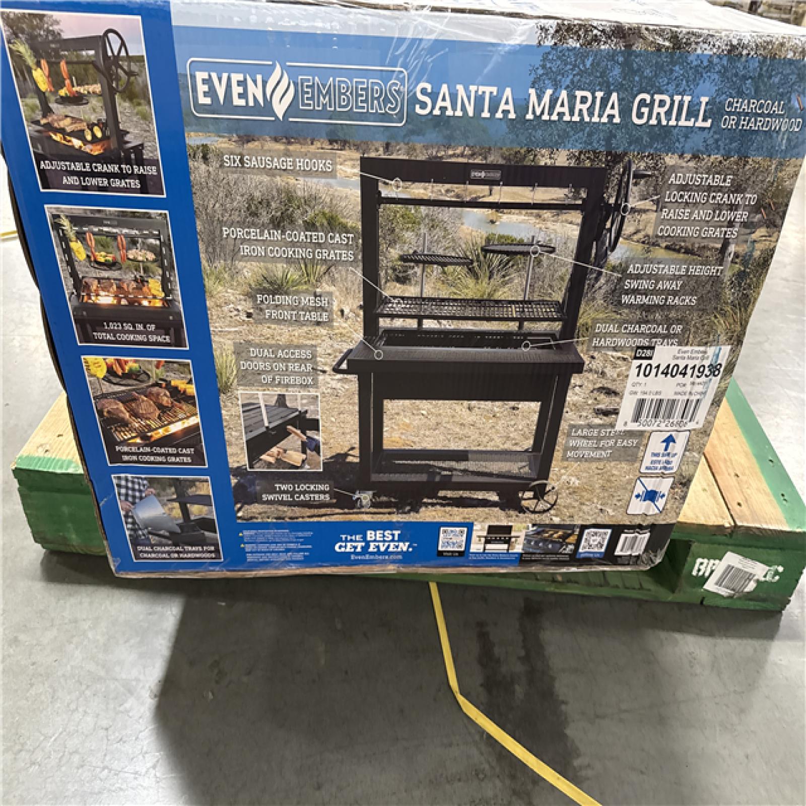 California AS-IS Santa Maria Grill Charcoal or Hardwood (Damaged Box)