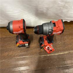 AS-IS MILWAUKEE M18 FUEL 18V Lithium-Ion Brushless Cordless Hammer Drill and Impact Driver Combo Kit (2-Tool) with 2 Batteries