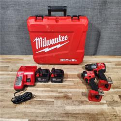 HOUSTON LOCATION - AS-IS (APPEARS LIKE NEW) Milwaukee FUEL 18V Lithium-Ion Brushless Cordless Hammer Drill and Impact Driver Combo Kit