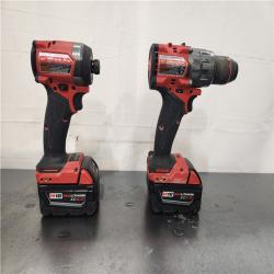 AS-IS- Milwaukee  FUEL 18V Lithium-Ion Brushless Cordless Hammer Drill and Impact Driver Combo Kit