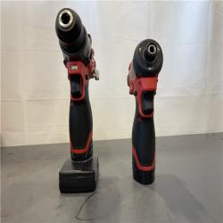 AS-IS - Milwaukee 12V Brushless Hammer Drill and Impact Driver Combo Kit