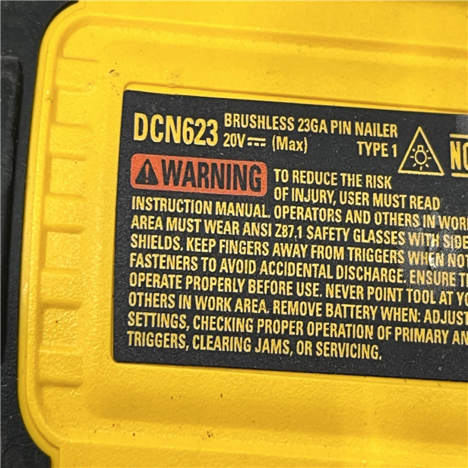 AS-IS DEWALT ATOMIC 20V MAX Lithium Ion Cordless 23 Gauge Pin Nailer Kit