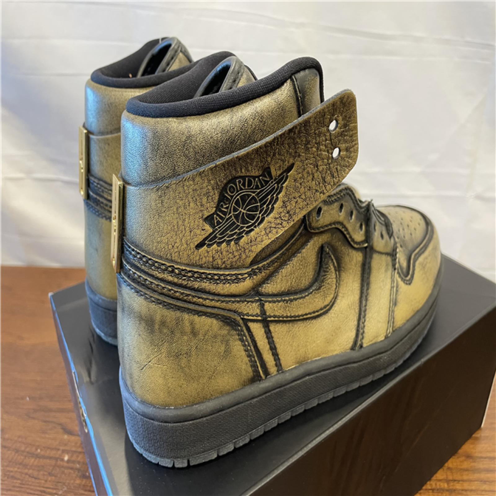 NEW! Nike Jordan 1 Retro High OG Wings - Size 9, Black/Metallic Gold