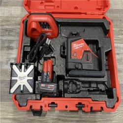 AS-IS Milwaukee 12-Volt Lithium-Ion Cordless Green 250 ft. 3-Plane Laser Level Kit