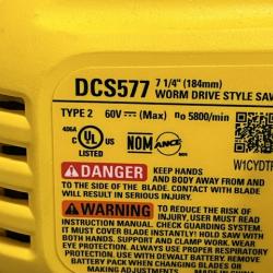 AS-IS DEWALT FLEXVOLT 60V MAX Cordless Brushless 7-1/4 in. Wormdrive Style Circular Saw (Tool Only)