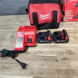 HOUSTON LOCATION - AS-IS Milwaukee 18V Cordless Brushed 2-Tool Drill/Driver and Impact Driver Kit