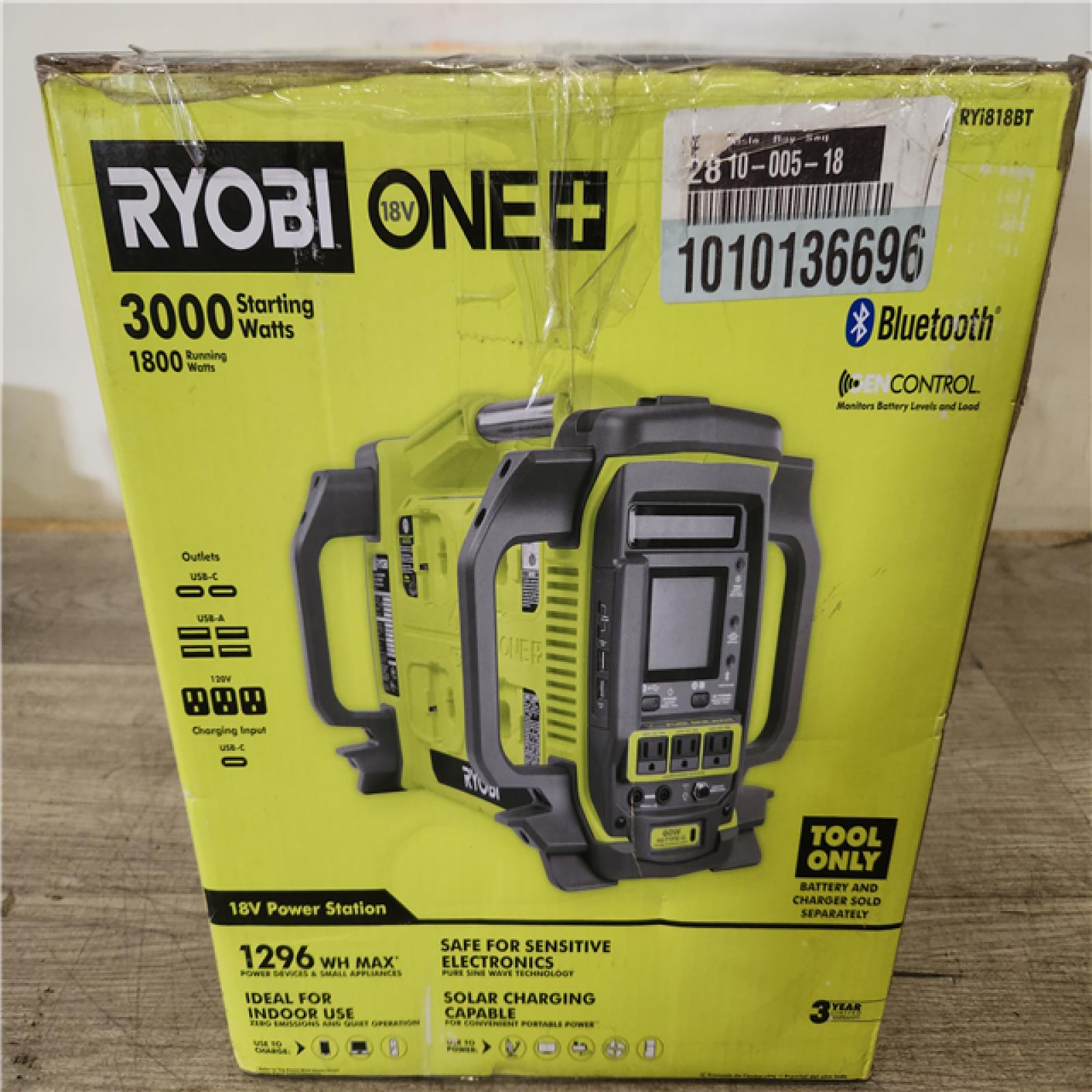 Phoenix NEW RYOBI 18V ONE+ 1800-Watt Portable Battery Inverter Power Station/8-Port Charger (Tool Only)