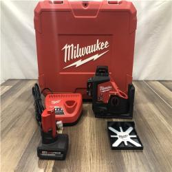 AS-IS Milwaukee 12-Volt Lithium-Ion Cordless Green 250 ft. 3-Plane Laser Level Kit