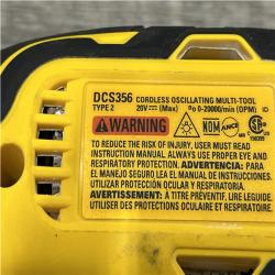 AS-IS DEWALT 20V MAX XR Cordless Brushless 3-Speed Oscillating Multi Tool Kit