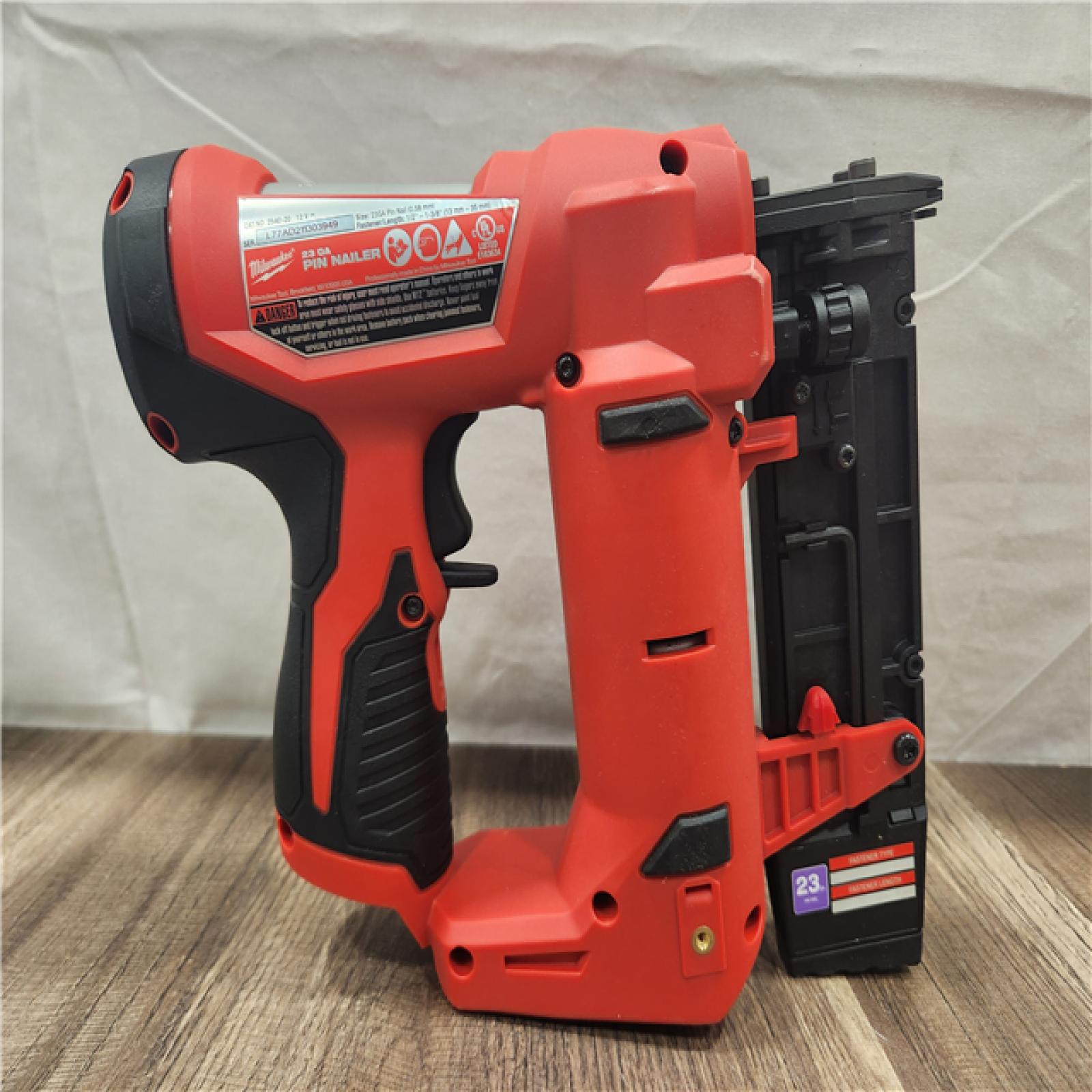 AS-IS- Milwaukee 12V 23 Gauge Cordless Pin Nailer (Tool Only)