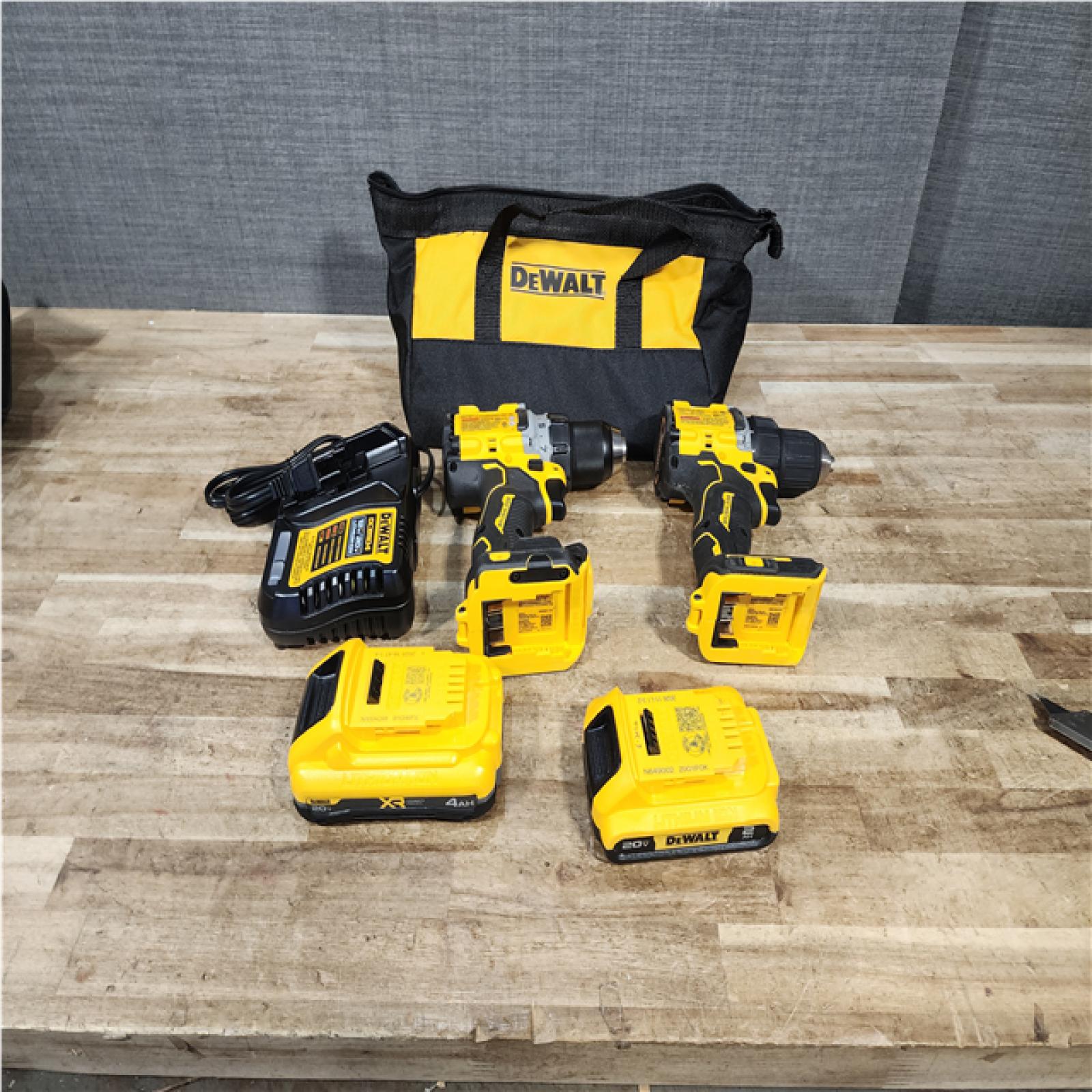 Houston Location AS-IS DeWalt Drills QTY/2 and Batteries QTY/2 and Charger
