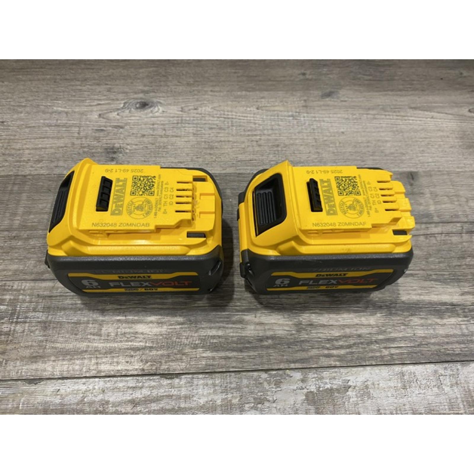 AS-IS DEWALT FLEXVOLT 20V/60V MAX Lithium-Ion 6.0Ah Battery Pack (2 Pack)