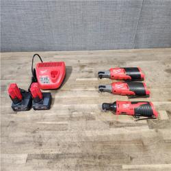 HOUSTON LOCATION - AS-IS MILWAUKEE 3 TOOL COMBO KIT W/ (2) BATTERY & CHARGER