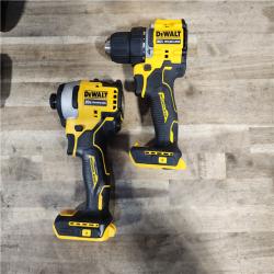 HOUSTON LOCATION - AS-IS Dewalt DCK225D2 20V MAX ATOMIC Brushless Compact Lithium-Ion 1/2 in. Cordless Drill Driver and 1/4 in. Impact Driver Combo Kit with 2 Batteries 2 Ah