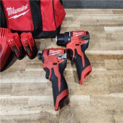 HOUSTON LOCATION - AS - IS Milwaukee 2 Tool Combo Kit W/ (2) Battery & Charger