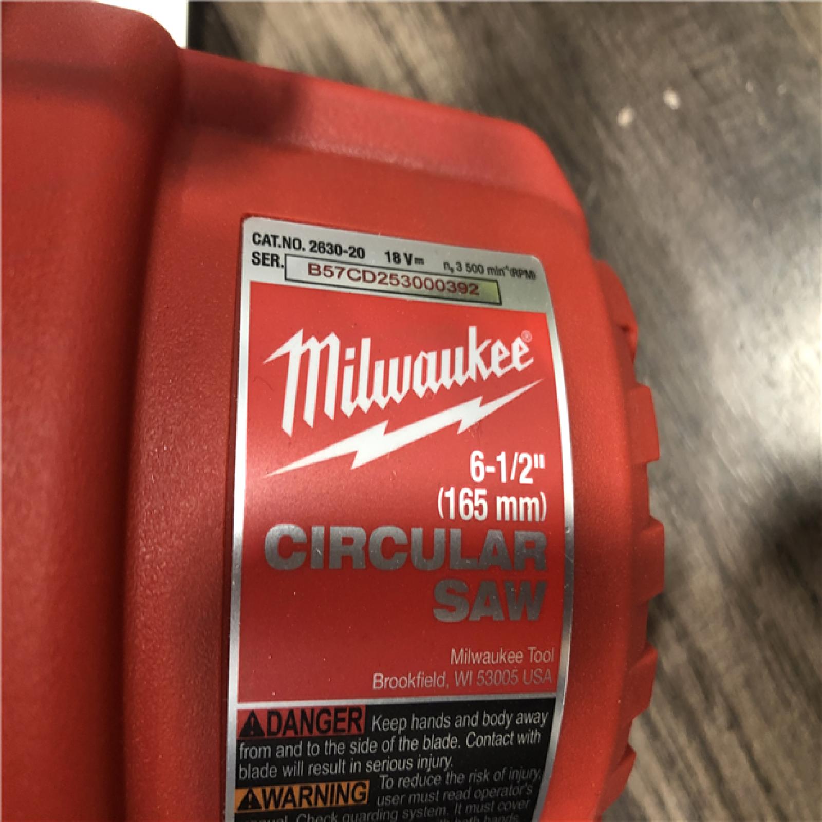 AS-IS Milwaukee  18V Lithium-Ion Cordless 6-1/2 in. Circular Saw (Tool-Only)