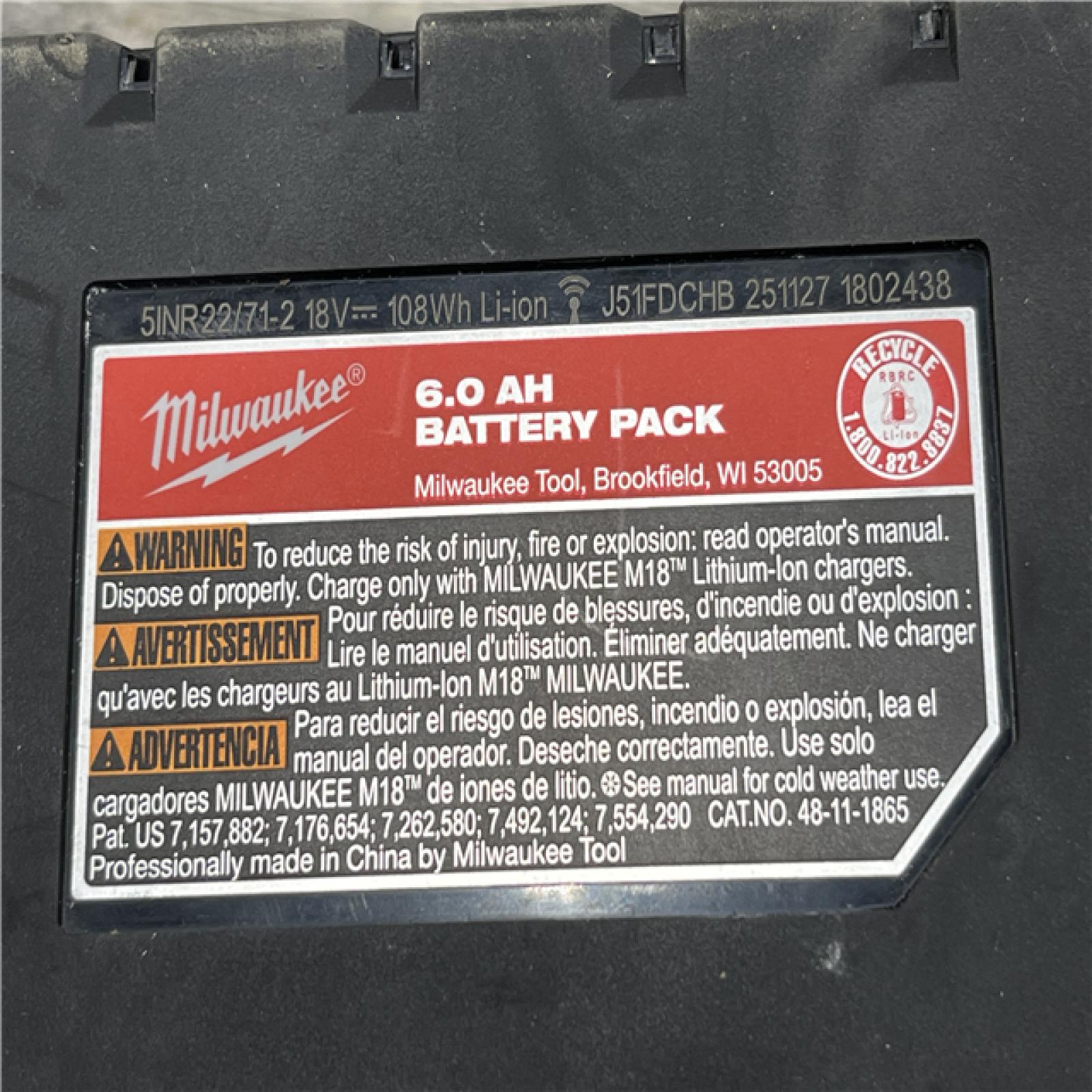 AS-IS Milwaukee 18-Volt Lithium-Ion High Output Starter Kit