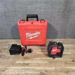 HOUSTON LOCATION - AS-IS Milwaukee Green 100 ft. Cross Line and Plumb Points Rechargeable Laser Level Kit