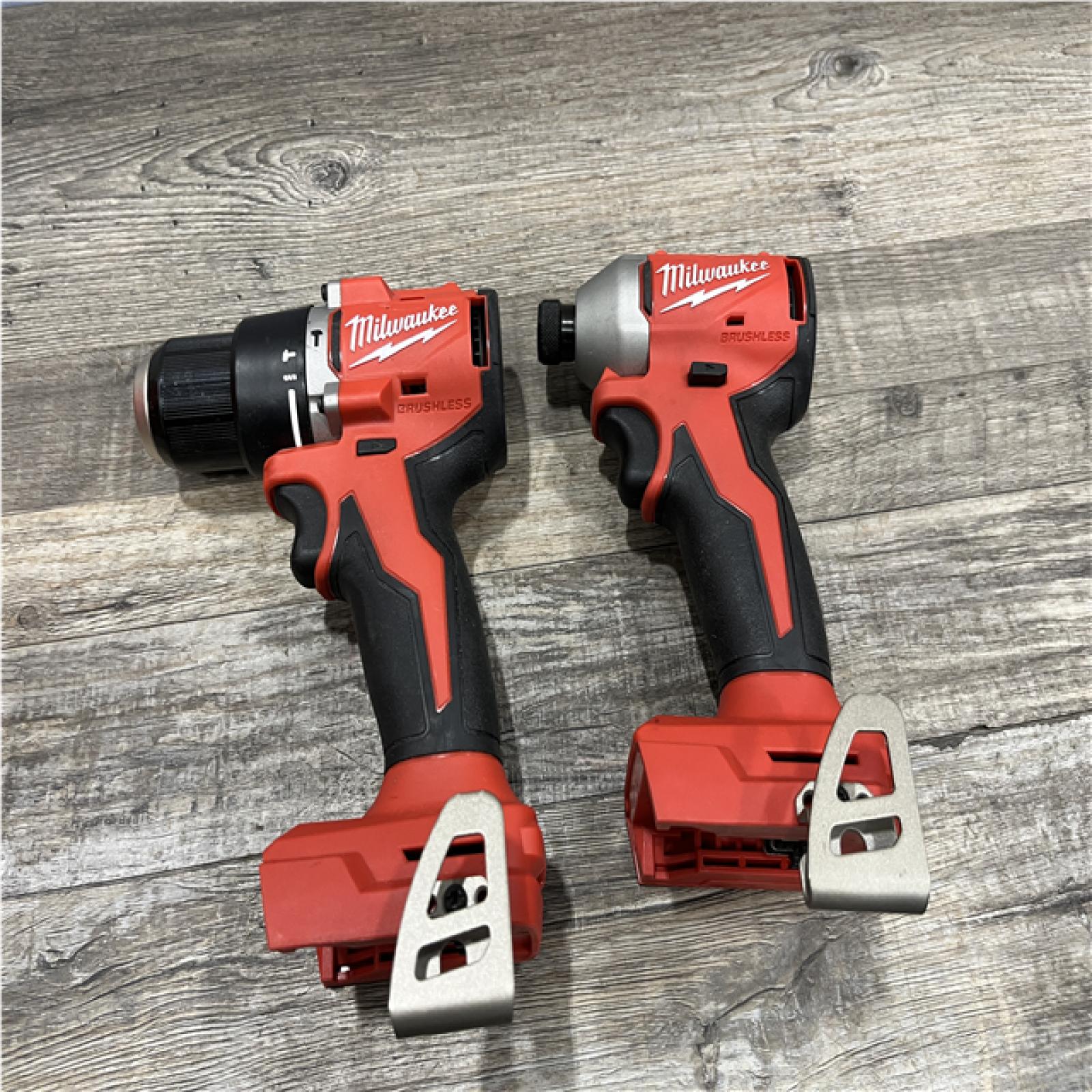 AS-IS Milwaukee 18-Volt Lithium-Ion Brushless Cordless Compact Hammer Drill/Impact Combo Kit