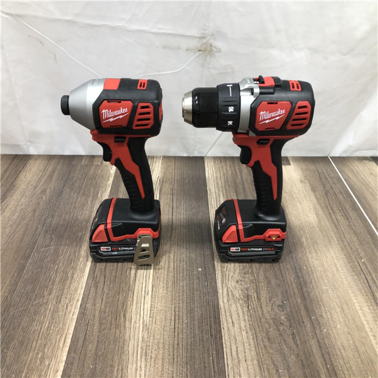 AS-IS Milwaukee M18 18V Lithium-Ion Cordless Drill Driver/Impact Driver Combo Kit