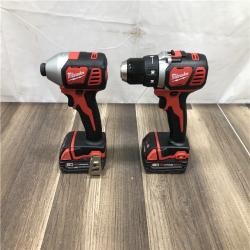 AS-IS Milwaukee M18 18V Lithium-Ion Cordless Drill Driver/Impact Driver Combo Kit