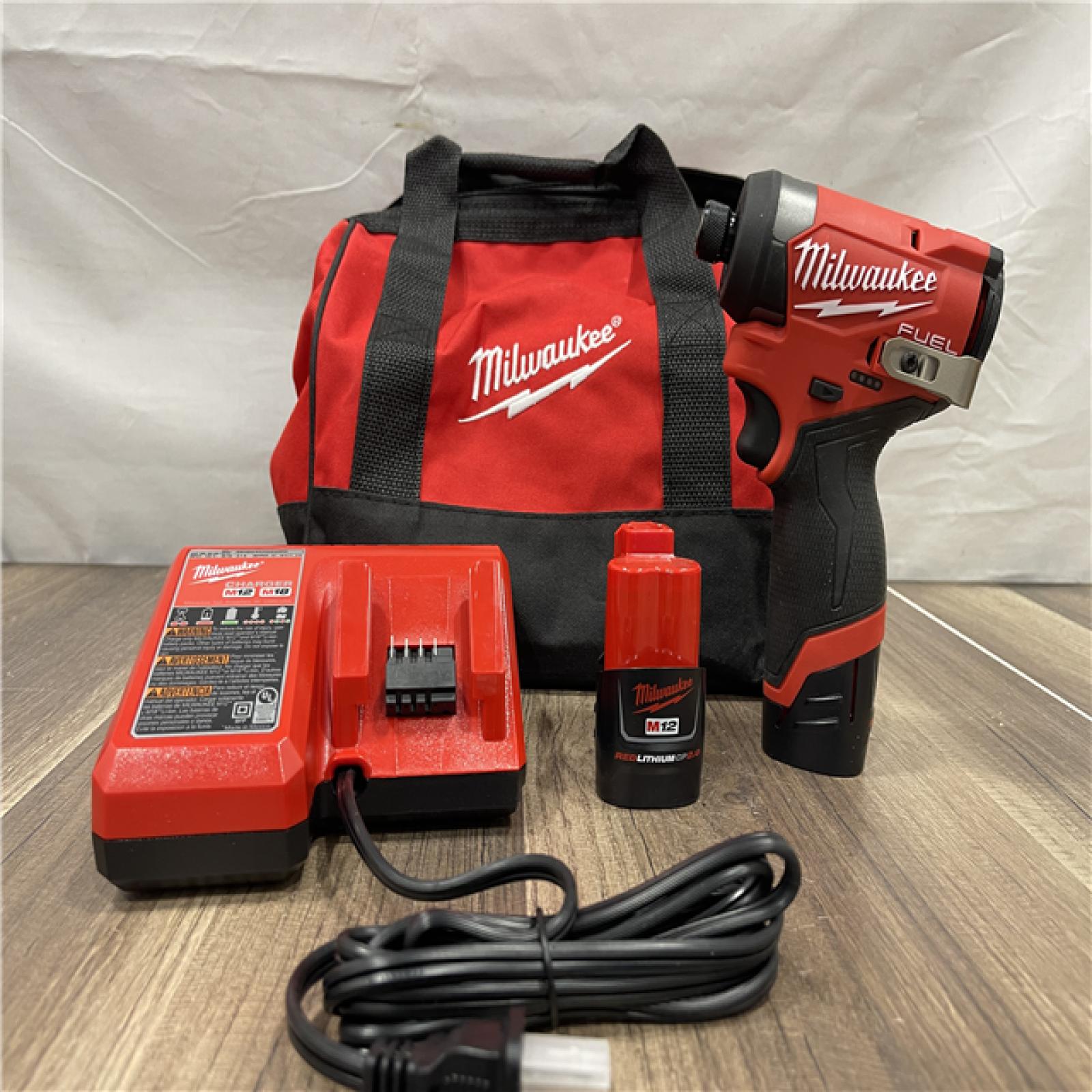 AS-IS Milwaukee FUEL 12V Lithium-Ion Brushless Cordless 1/4 in. Hex Impact Driver Kit