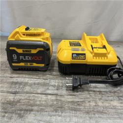 AS-IS DEWALT 20V/60V MAX FLEXVOLT Lithium-Ion 9.0Ah Battery and Charger Starter Kit