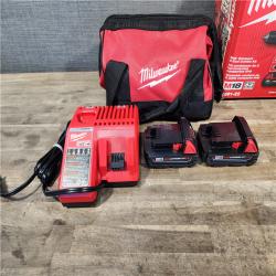 HOUSTON LOCATION - AS-IS Milwaukee 18V Cordless Brushed 2-Tool Drill/Driver and Impact Driver Kit