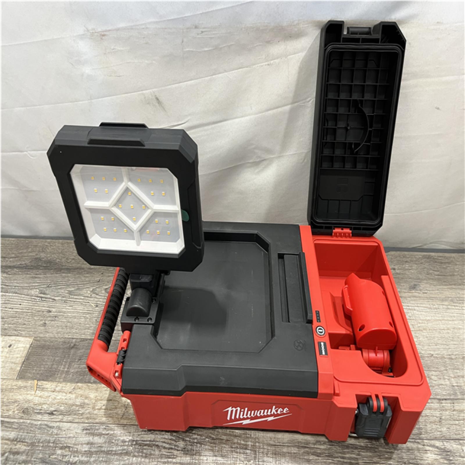 AS-IS Milwaukee 12-Volt Lithium-Ion Cordless PACKOUT Flood Light w/USB Charging