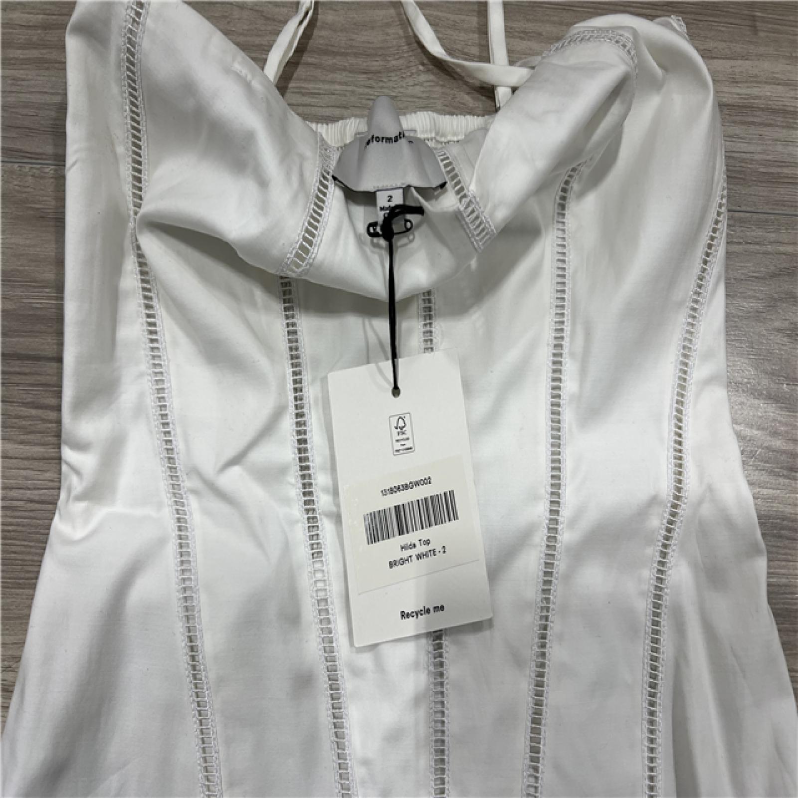 Reformation Hilda Top - Bright White - SZ 2