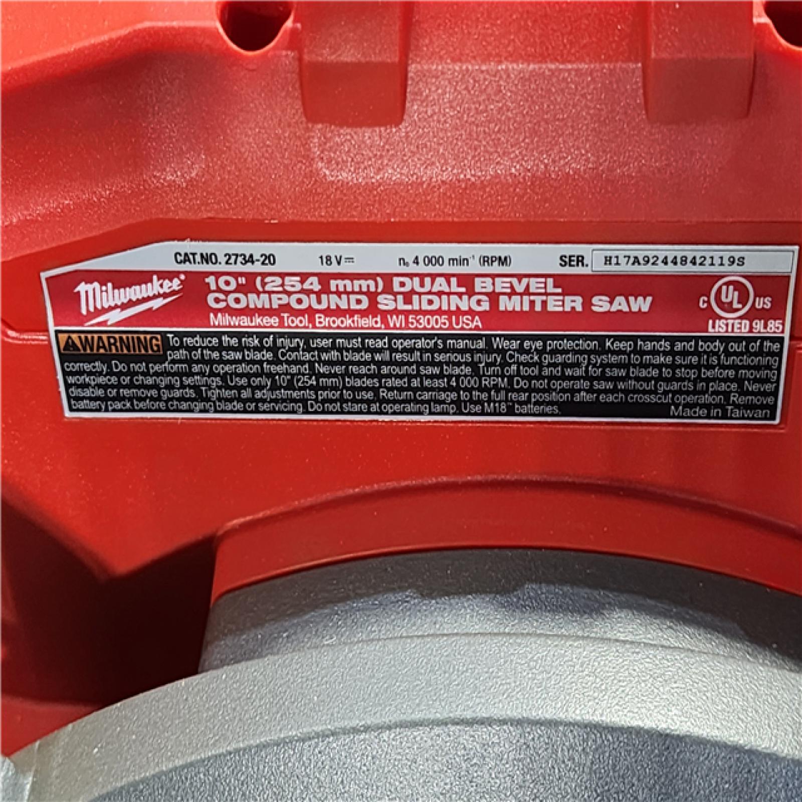 HOUSTON LOCATION - AS-IS M18 FUEL 18V 10 in. Lithium-Ion Brushless Cordless Dual Bevel Sliding Compound Miter Saw Kit with FORGE 8.0 BATTERY & CHARGER