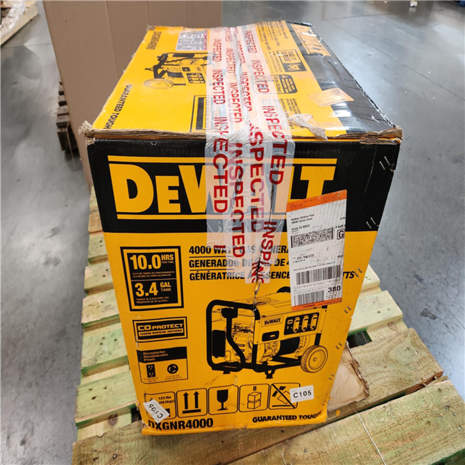 CALIFORNIA AS-IS DEWALT GENERATOR