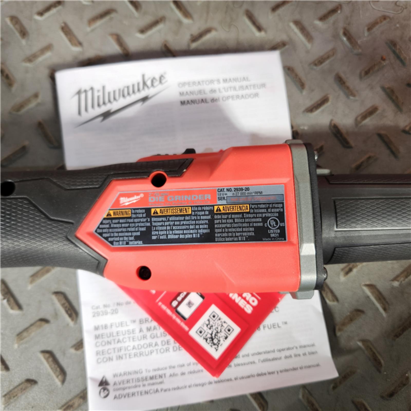 Houston location- AS-IS Milwaukee M18 FUEL Cordless 1/4 Die Grinder (Tool Only), 2784-20